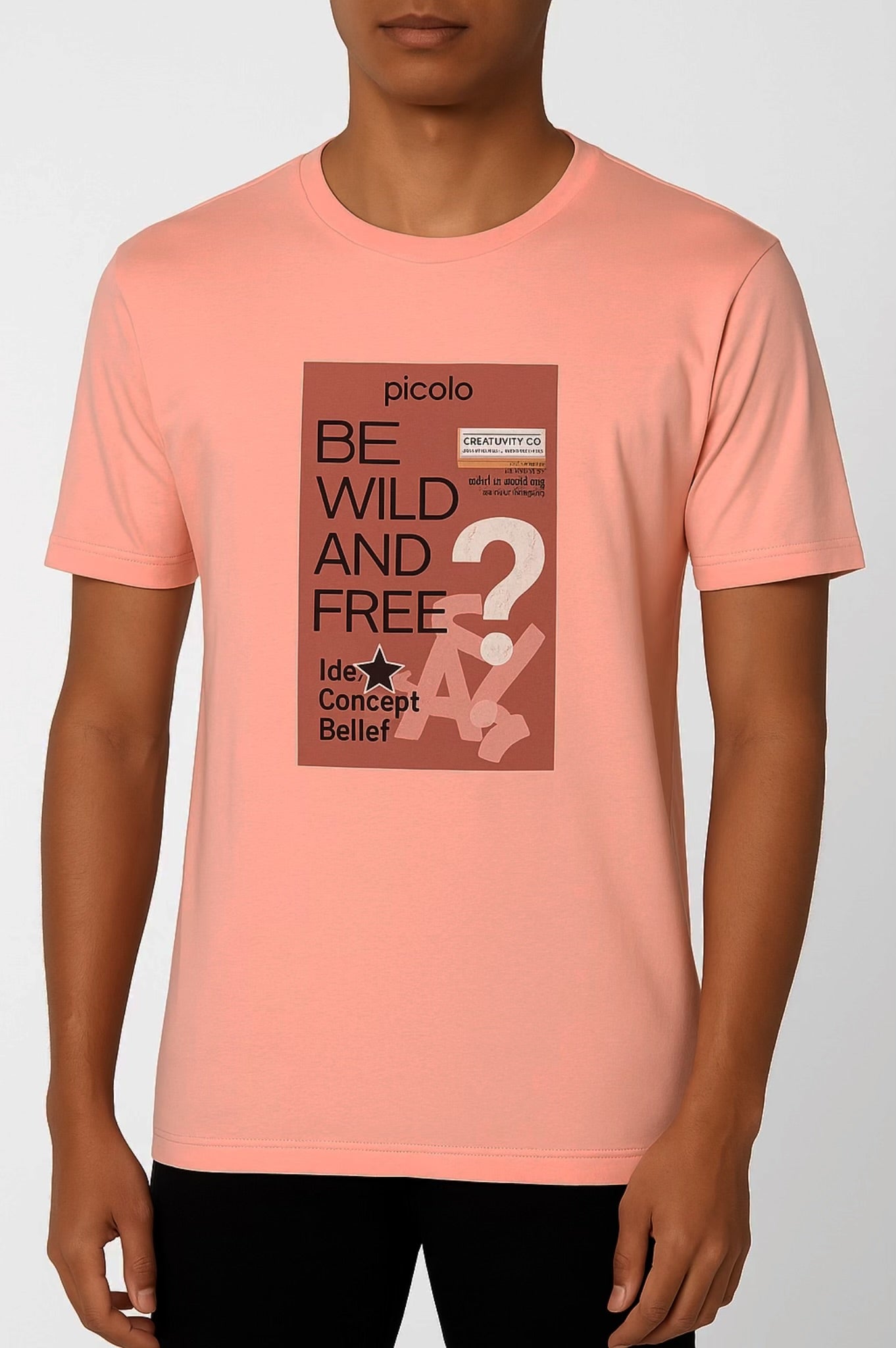 Unisex Graphic Printed T-Shirt – “Be Wild and Free” | Soft Cotton Casual Round Neck Tee
